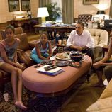 Los Obama reunidos para la final del Mundial de Fútbol Femenino 2011