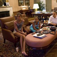 Los Obama reunidos para la final del Mundial de Fútbol Femenino 2011