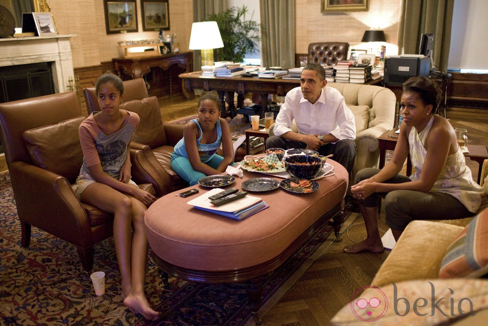 Los Obama reunidos para la final del Mundial de Fútbol Femenino 2011