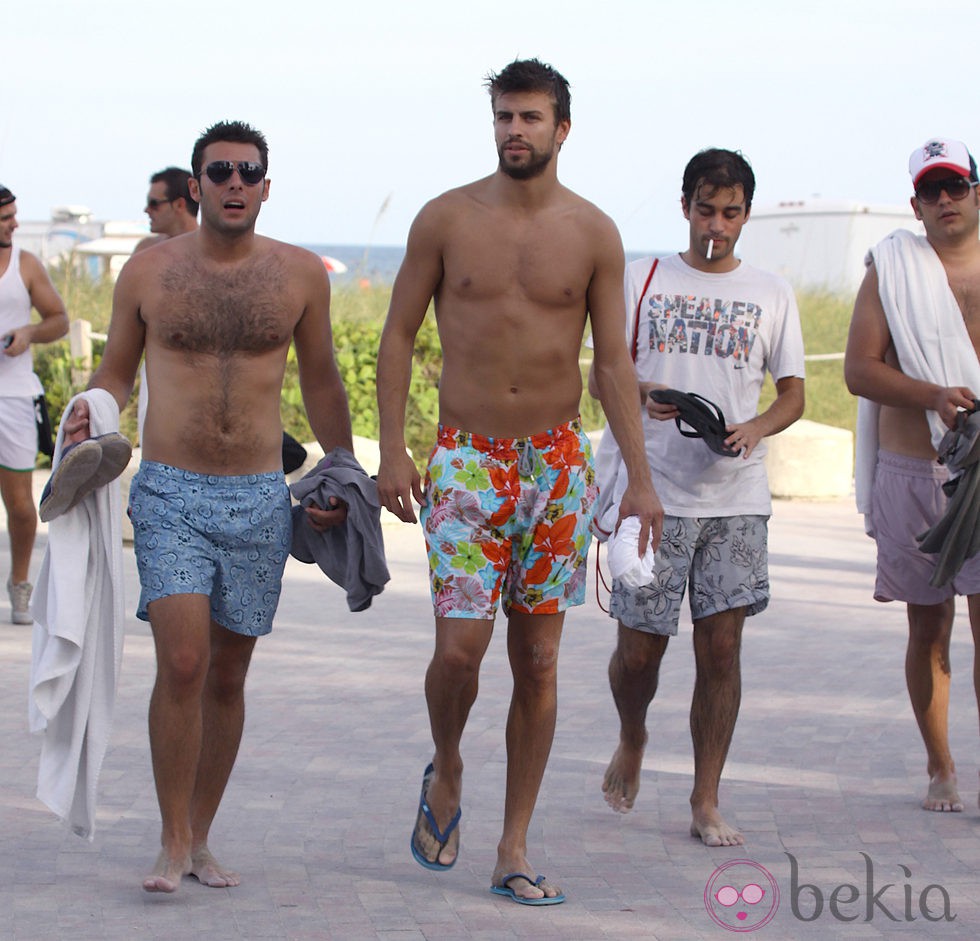 Gerard Piqué y sus amigos en Miami