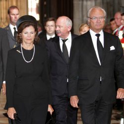 Los Reyes de Suecia en el funeral de Otto de Habsburgo