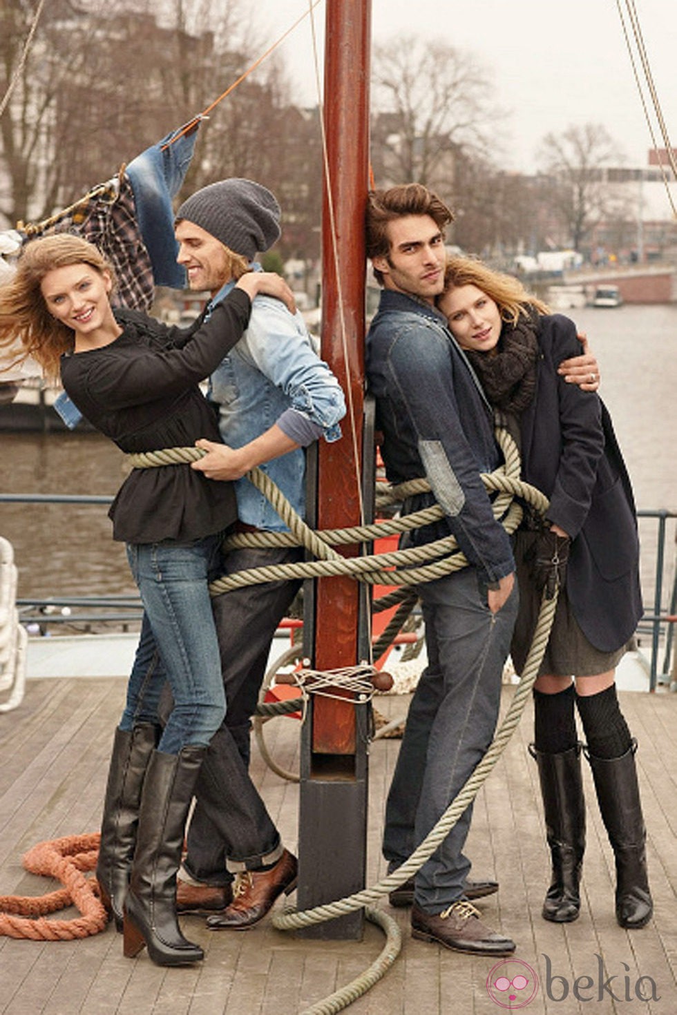 Dree Hemingway, Eniko Mihalik, Lily Donaldson y Jon Kortajarena posan para Boss Orange