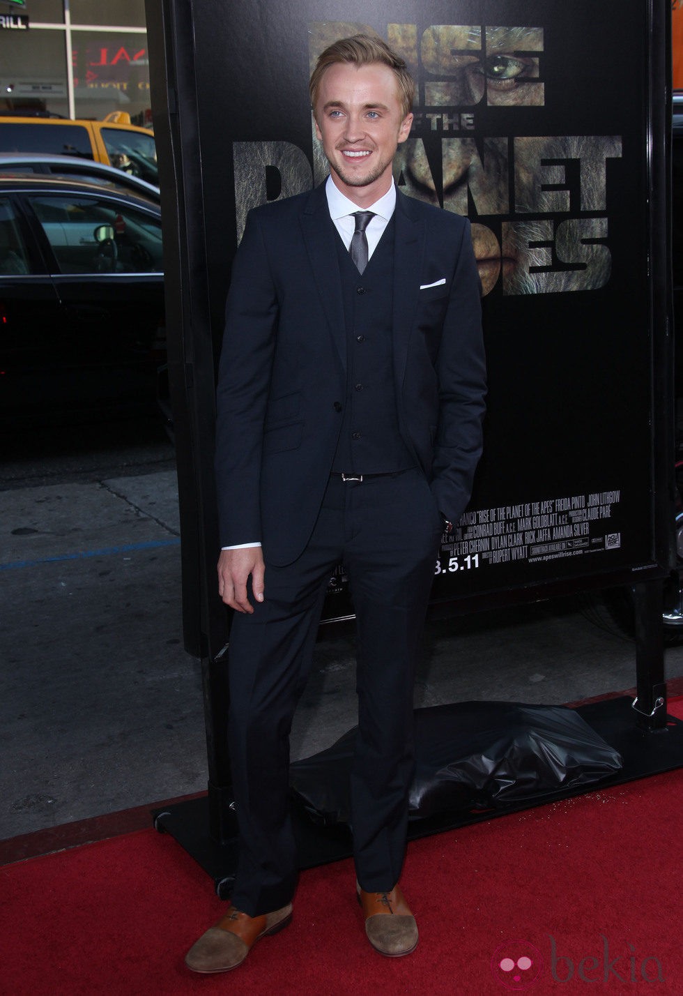 Tom Felton en el estreno de 'El origen del planeta de los Simios' en Los Angeles