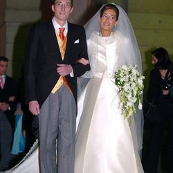 Fernando Gómez-Acebo y Mónica Martín Luque el día de su boda