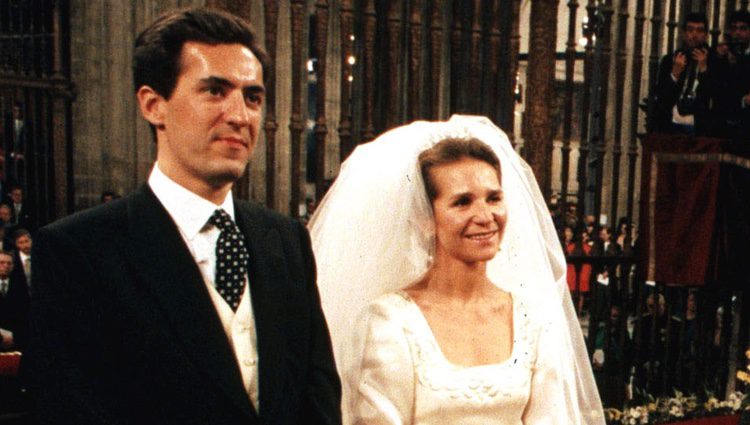 La Infanta Elena y Don Jaime de Marichalar el día de su boda