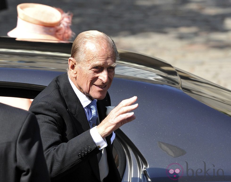 Felipe de Edimburgo en la boda de Zara Phillips