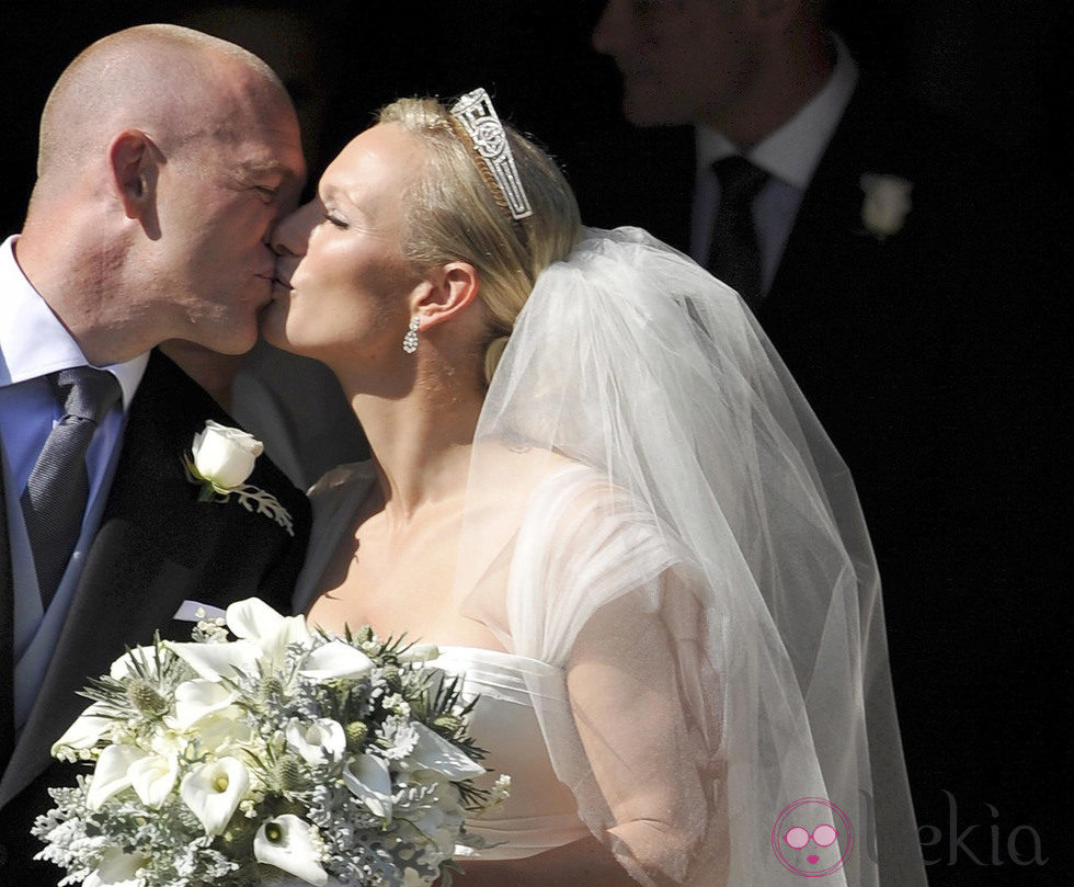 Beso de Mike Tindall y Zara Phillips