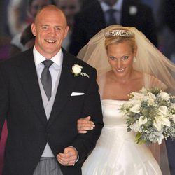 Zara Phillips y Mike Tindall tras convertirse en marido y mujer