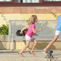 Victoria Federica de Marichalar e Irene Urdangarín corriendo en Mallorca