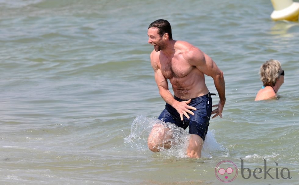 Hugh Jackman, un lobo de mar en Saint-Tropez