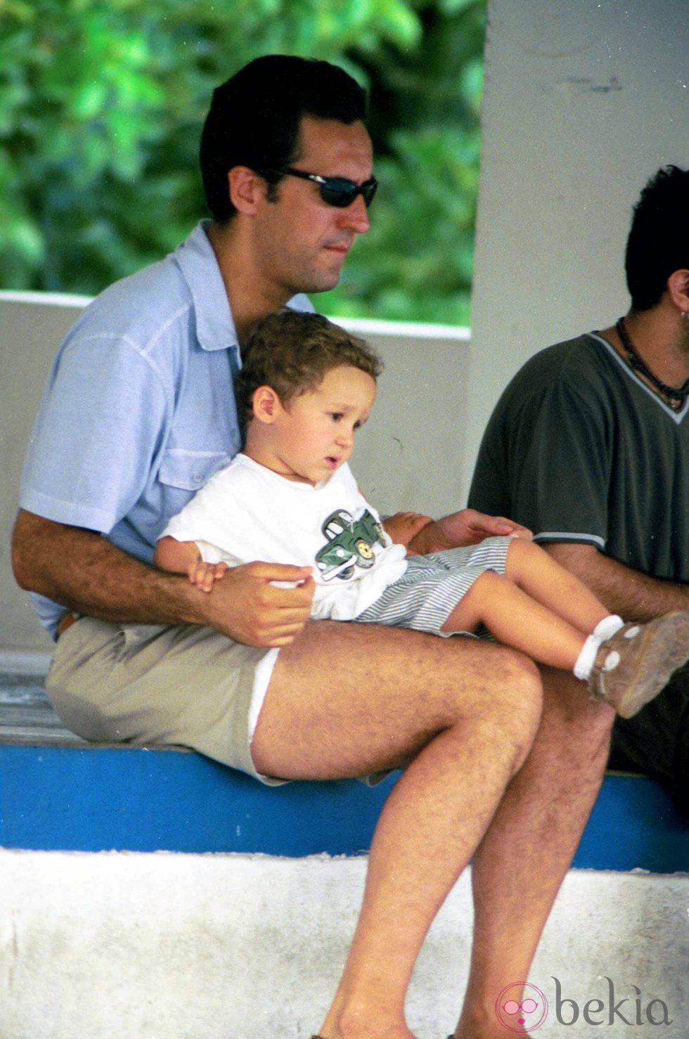 Jaime de Marichalar con su hijo Froilán cuando tenía 2 años