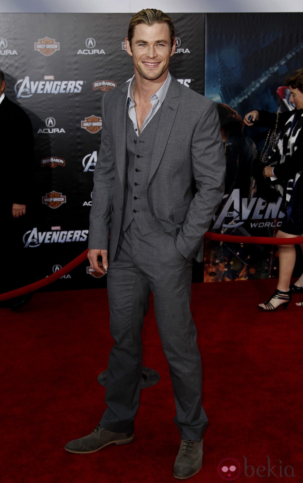 Chris Hemsworth en la premiere de 'Los Vengadores' en Los Angeles