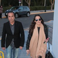 Malú y Pepe de Lucía en el funeral de la madre de Alejandro Sanz