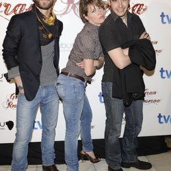 Alfonso Bassave, Marta Larralde y Llorenç González en el preestreno de la tercera temporada de 'Gran Reserva'