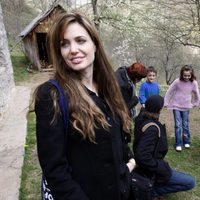 Angelina Jolie durante una de sus visitas a Sarajevo