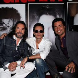 Marc Anthony, Chayanne y Marco Antonio Solís en la presentacón de su gira conjunta 'Gigantes'