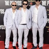 Vicente Romero, Oriol Vila y Miguel Ángel Silvestre en el estreno de 'The Pelayos'