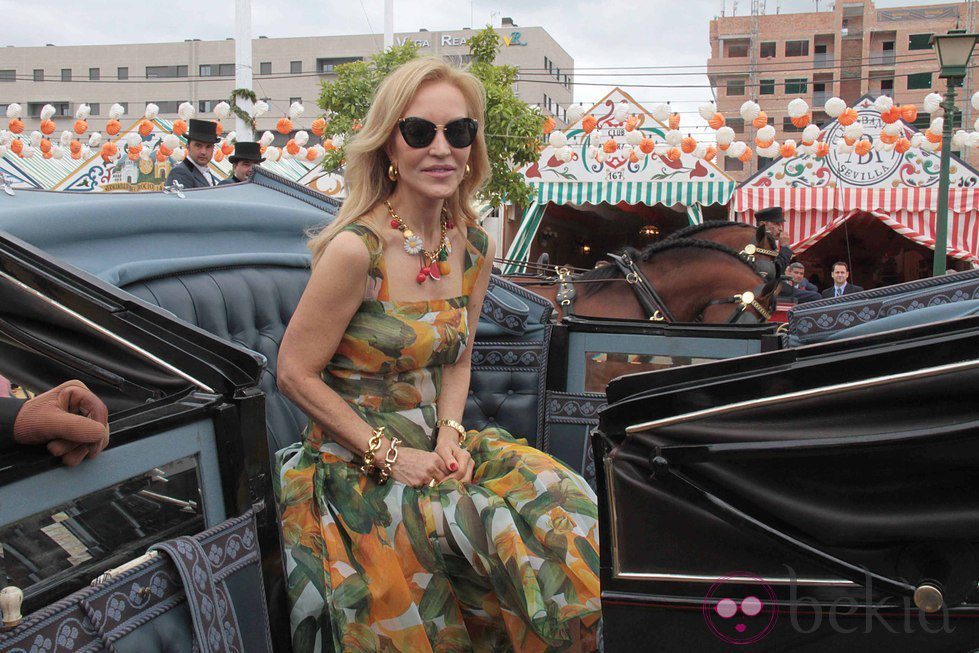 Carmen Lomana en la Feria de Abril de Sevilla 2012