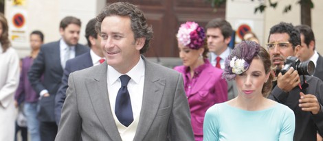 Ana Aznar y Alejandro Agag en la boda de Alfonso Fierro March y Sabina Fluxá