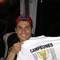 Cristiano Ronaldo con la camiseta de 'Campeones' de Liga