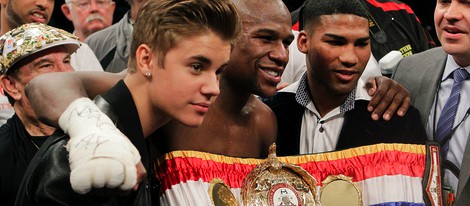 Justin Bieber junto a Floyd Mayweather Junior en Las Vegas