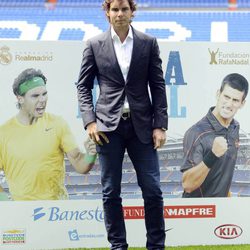 Rafa Nadal en la presentación del partido 'Alma Nadal'