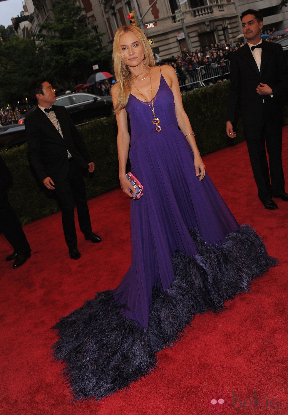 Diane Kruger en la alfombra roja de la Gala del MET 2012