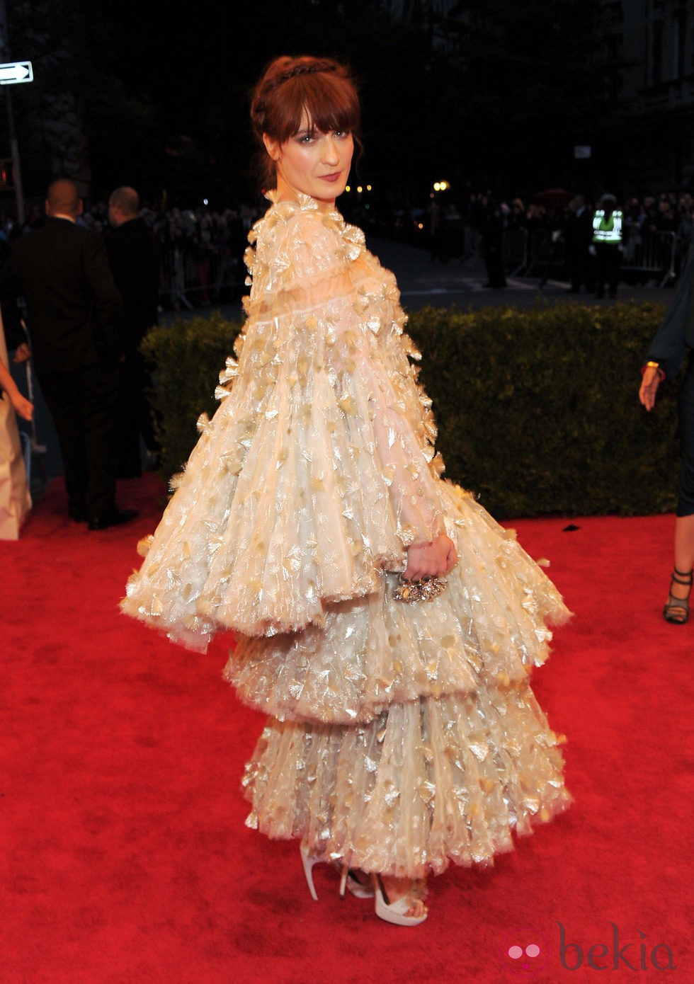 Florence Welch en la alfombra roja de la Gala del MET 2012