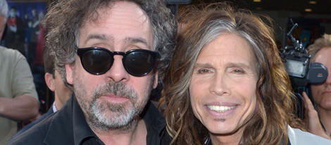 Tim Burton y Steven Tyler en el estreno de 'Dark Shadows' en Los Angeles