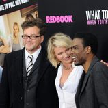 Kirk Jones, Cameron Diaz y Chris Rock en el estreno de '¿Qué esperar cuando estás esperando?'