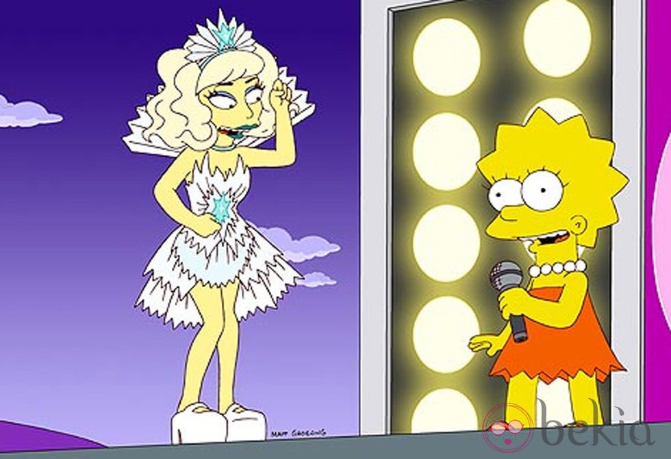 Lady Gaga en un cameo en la serie 'Los Simpson'