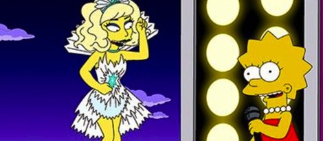 Lady Gaga en un cameo en la serie 'Los Simpson'