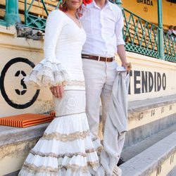 Jesulín de Ubrique y María José Campanario en la plaza de toros de Jerez