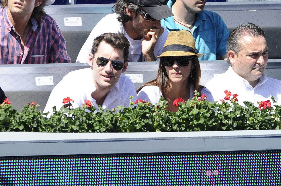 Helen Lindes y Rudy Fernández en el Masters de Tenis de Madrid