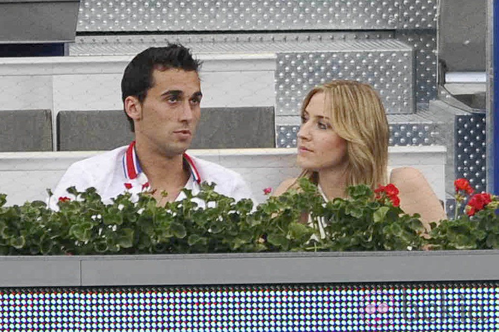 Álvaro Arbeloa y su mujer en el Masters Open 2012