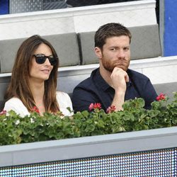 Xabi Alonso y su mujer en el Masters 1000 de Madrid 2012