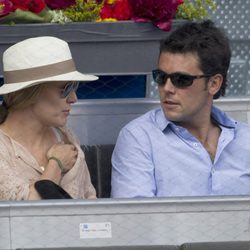 Marta Ortega y Sergio Álvarez en la final del Masters de Tenis de Madrid 2012