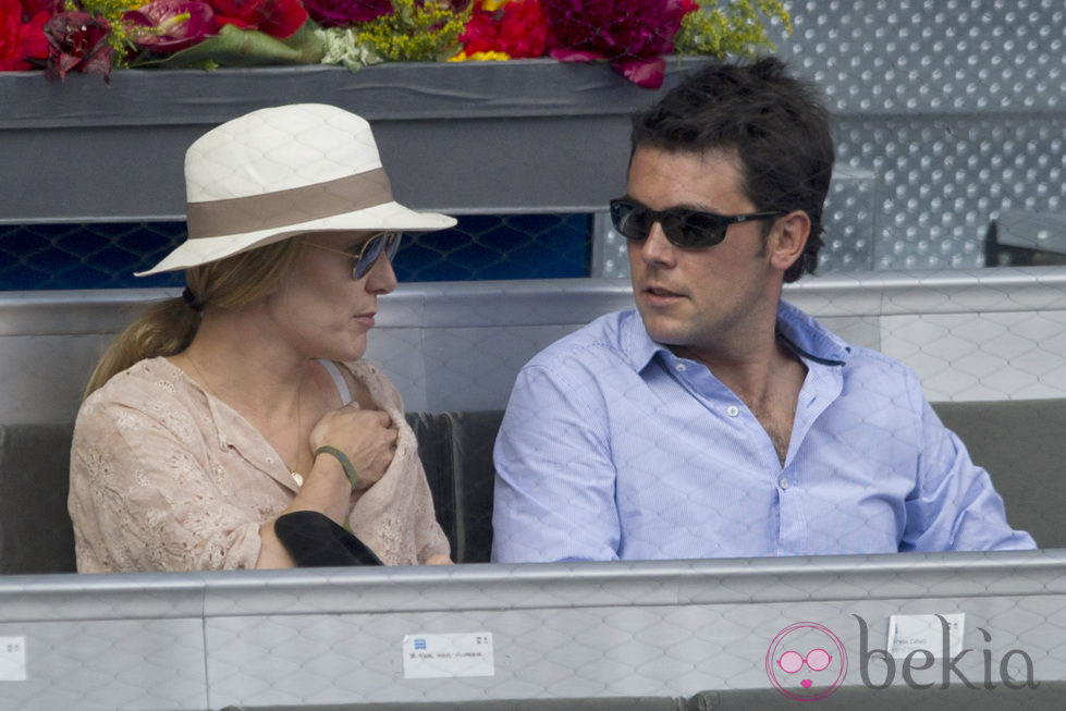 Marta Ortega y Sergio Álvarez en la final del Masters de Tenis de Madrid 2012