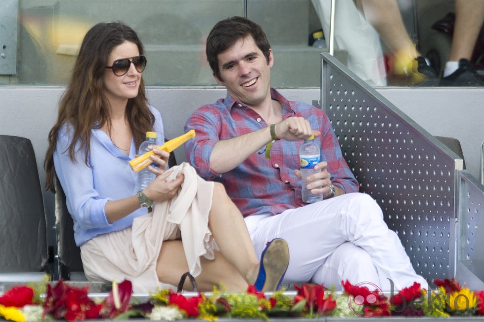 José María Aznar Jr y Mónica Abascal en la final del Masters de Tenis de Madrid 2012