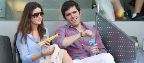 José María Aznar Jr y Mónica Abascal en la final del Masters de Tenis de Madrid 2012