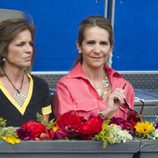 Ana Botella y la Infanta Elena en la final del Masters de Tenis de Madrid 2012