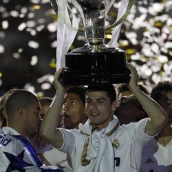 Cristiano Ronaldo celebra la 32º Liga del Real Madrid