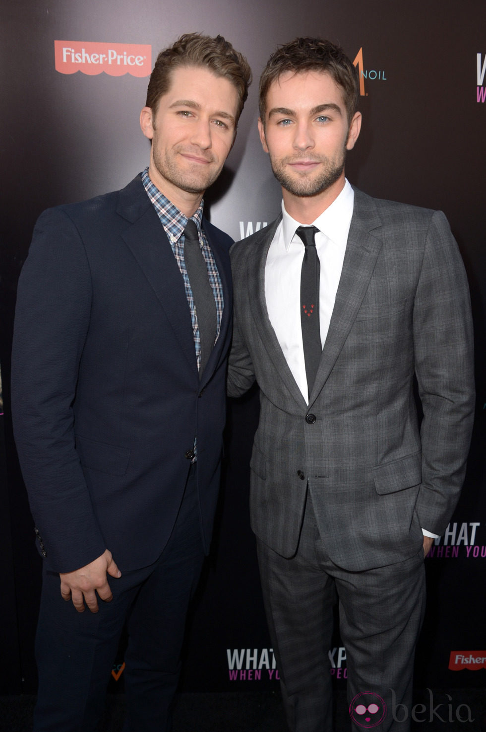 Chace Crawford y Matthew Morrison en el estreno de '¿Qué esperar cuando estás esperando?' en Los Angeles