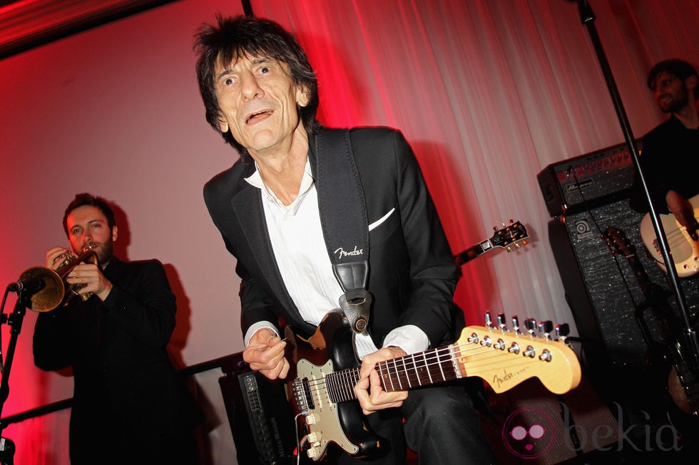 Ronnie Wood en la gala de la Marie Curie Cancer Care Fundraiser