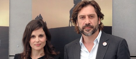 Javier Bardem y Elena Anaya en la presentación del documental 'Hijos de las nubes'