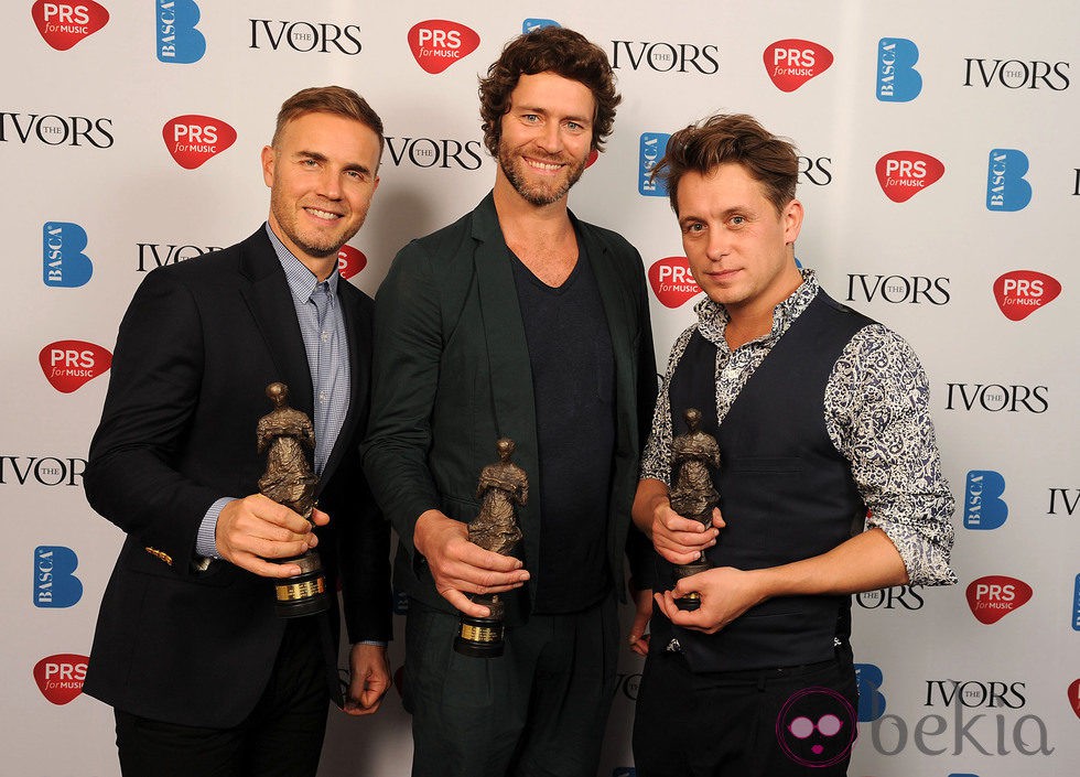 Take That en la entrega de los Premios Ivor Novello 2012