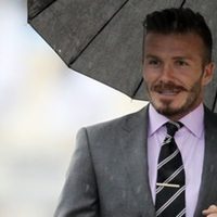 David Beckham en la ceremonia de entrega de la antorcha olímpica en Grecia