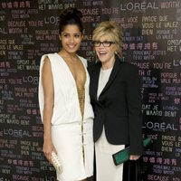 Jane Fonda y Freida Pinto en la fiesta L'oreal del Festival de Cannes 2012