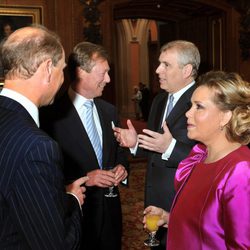 Andrés y Eduardo de Inglaterra departen con los Grandes Duques de Luxemburgo