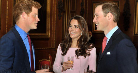 El Príncipe Harry y los Duques de Cambridge en Windsor